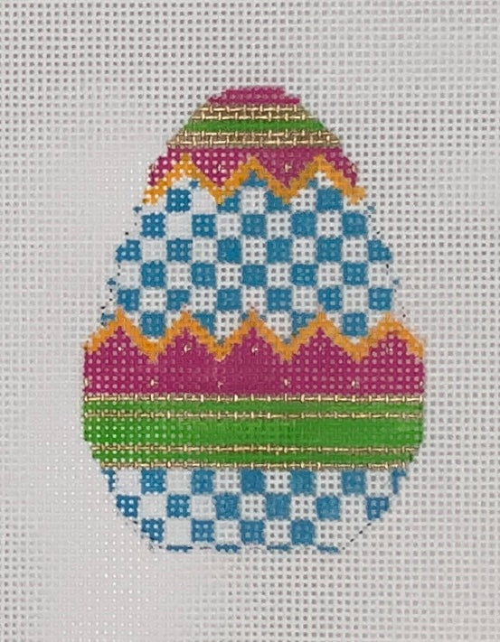 Checkerboard Egg with stitch guide