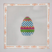 Checkerboard Egg with stitch guide

