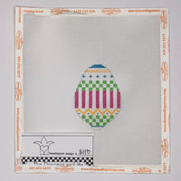 Egg with Checkerboard Stripes with stitch guide