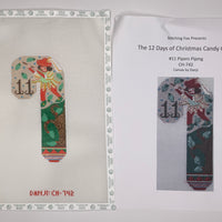 11 Pipers Piping Candy Cane with stitch guide