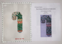 12 Drummers Drumming Candy Cane with stitch guide
