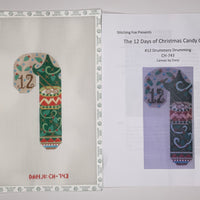 12 Drummers Drumming Candy Cane with stitch guide