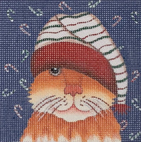 Striped Stocking Cap Kitty
