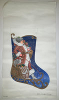 Mrs. Santa Sleds In Stocking
