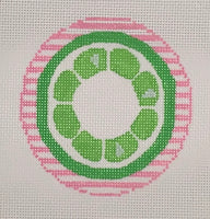 Lime Monogram Round
