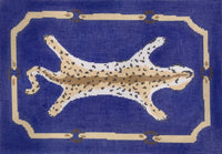 Leopard Clutch on Blue
