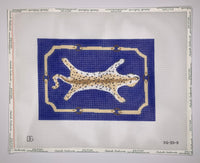 Leopard Clutch on Blue
