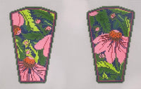 Pink Echinacea Scissor Case with Tassel
