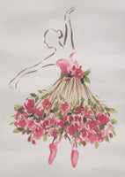 Lady with Flowers - Large (print)
