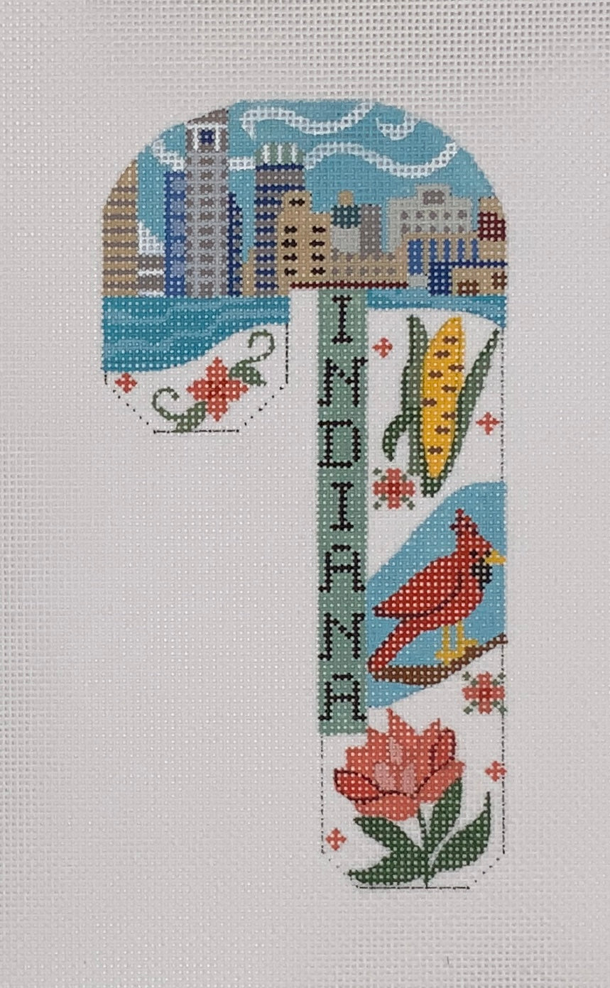 Travel Candy Cane - Indiana