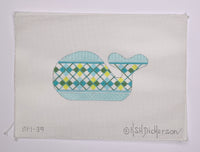 Mini Whale - Argyle Turquoise & Green

