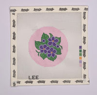 Purple Violets on Pink
