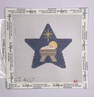 Jesus in Manger Star with stitch guide
