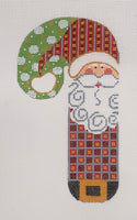 Checkered Santa Candy Cane
