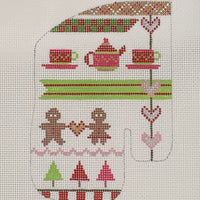 Mini Gingerbread Oven Mitt with stitch guide