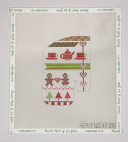 Mini Gingerbread Oven Mitt with stitch guide
