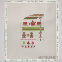 Mini Gingerbread Oven Mitt with stitch guide
