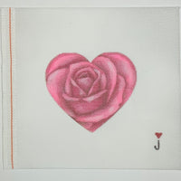 Pink Rose Heart (print)
