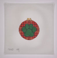 Dog Paw Plaid Ornament
