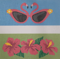 Flamingo/Hibiscus Eyeglass Case (print)
