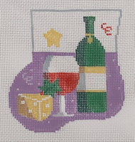 Stuffed Mini Sock: Wine w/ Grapes
