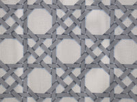Gray/Cream Caning Pattern Pillow
