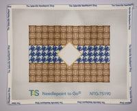 Houndstooth/Mono Clutch Navy (print)
