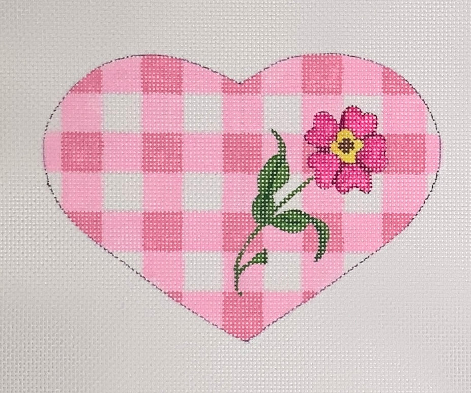Gingham Heart with stitch guide