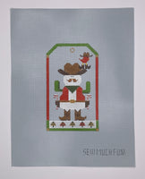 Snowman Cowboy Tag
