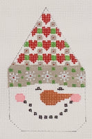 Snowman Face - Heart Hat
