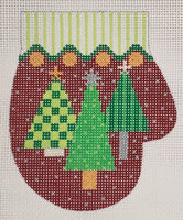 Three Trees Mitten with stitch guide
