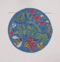 Folk Art Flowers Round
