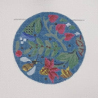 Folk Art Flowers Round