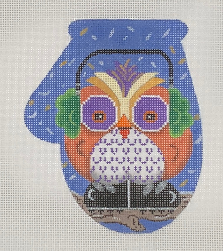 Christmas Mitt - Owl w/ Muffs