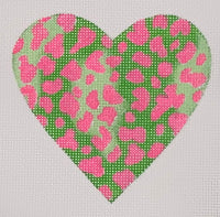 Mini Heart - Mottled Cheetah Spots
