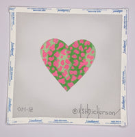 Mini Heart - Mottled Cheetah Spots
