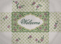 Violet Trellis "Welcome" Brick Cover
