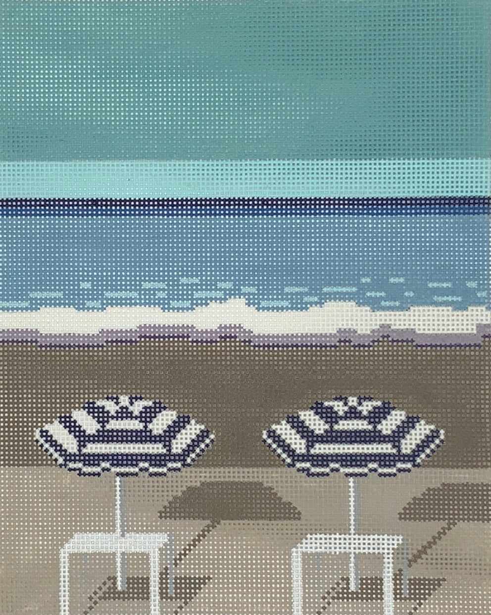 Niece in Nice Beach Umbrellas