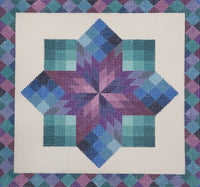 Pinwheel Cubes - Blue & Purple Quilt
