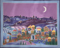 Moonlit Village Scene
