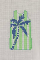 Palm Tree Stencil/Lime Mini Shift

