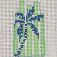 Palm Tree Stencil/Lime Mini Shift