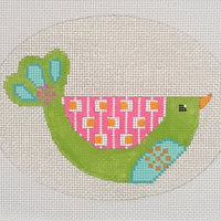 Fanciful Flock - Green & Pink Bird
