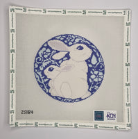 Blue and White Bunnies (print)
