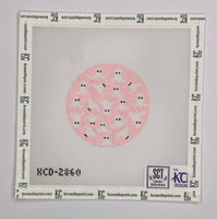 Pink Halloween Ghosts Round
