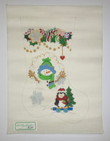 Snowman & Penguin Stocking (Mid size)
