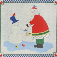 Feeding the Birds Santa II with stitch guide