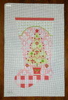 Pink Topiary Tree Stocking
