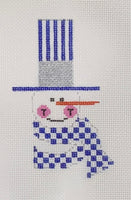 Stovepipe Snowman with stitch guide
