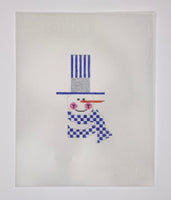 Stovepipe Snowman with stitch guide
